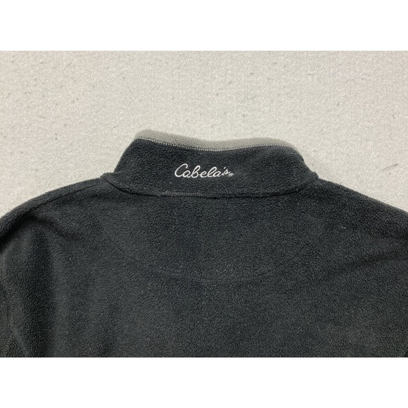 Cabelas Fleece Jacket Mens 2XL Black Full Zip Long Sleeve Outdoors Casual XXL - Picture 8 of 11